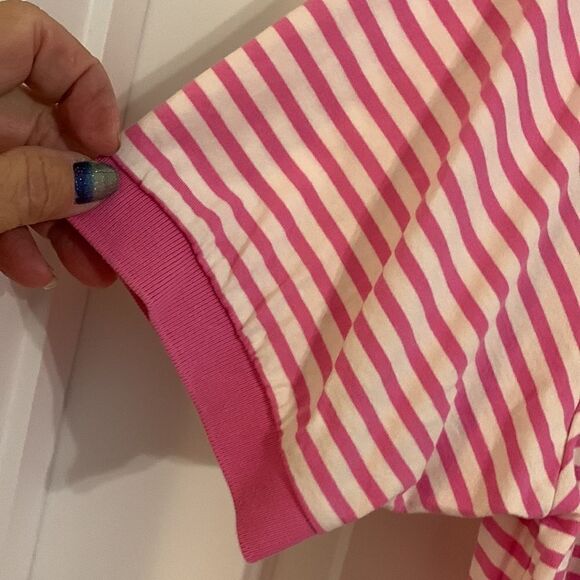 Polo by Ralph Lauren size large pink stripe & pink trim - Picture 6 of 11
